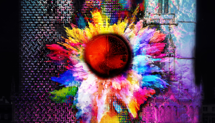 iris par AV Extended - F&ecirc;te des Lumi&egrave;res 2021, cath&eacute;drale Saint-Jean